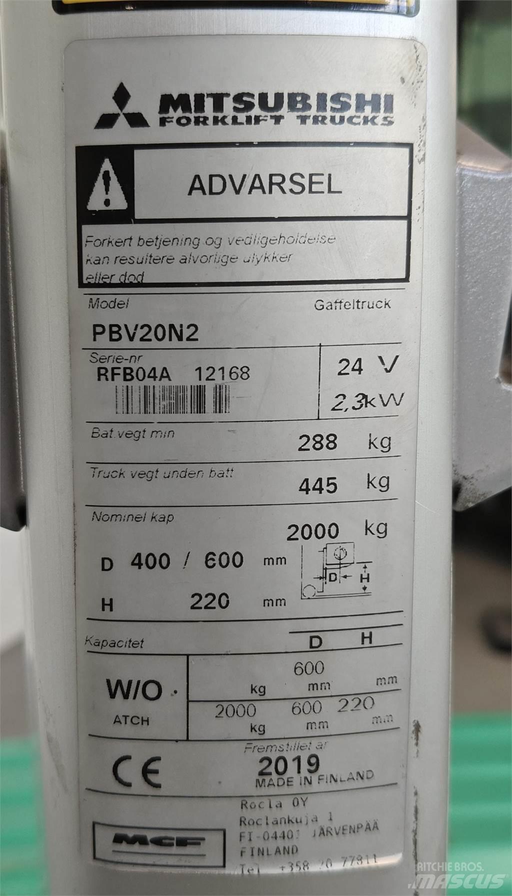 Mitsubishi PBV20N2 그 외 지게차