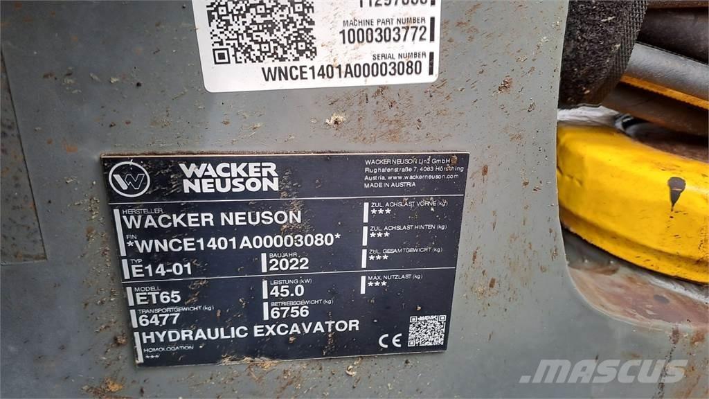 Wacker Neuson ET65 대형 굴삭기 29톤 이상