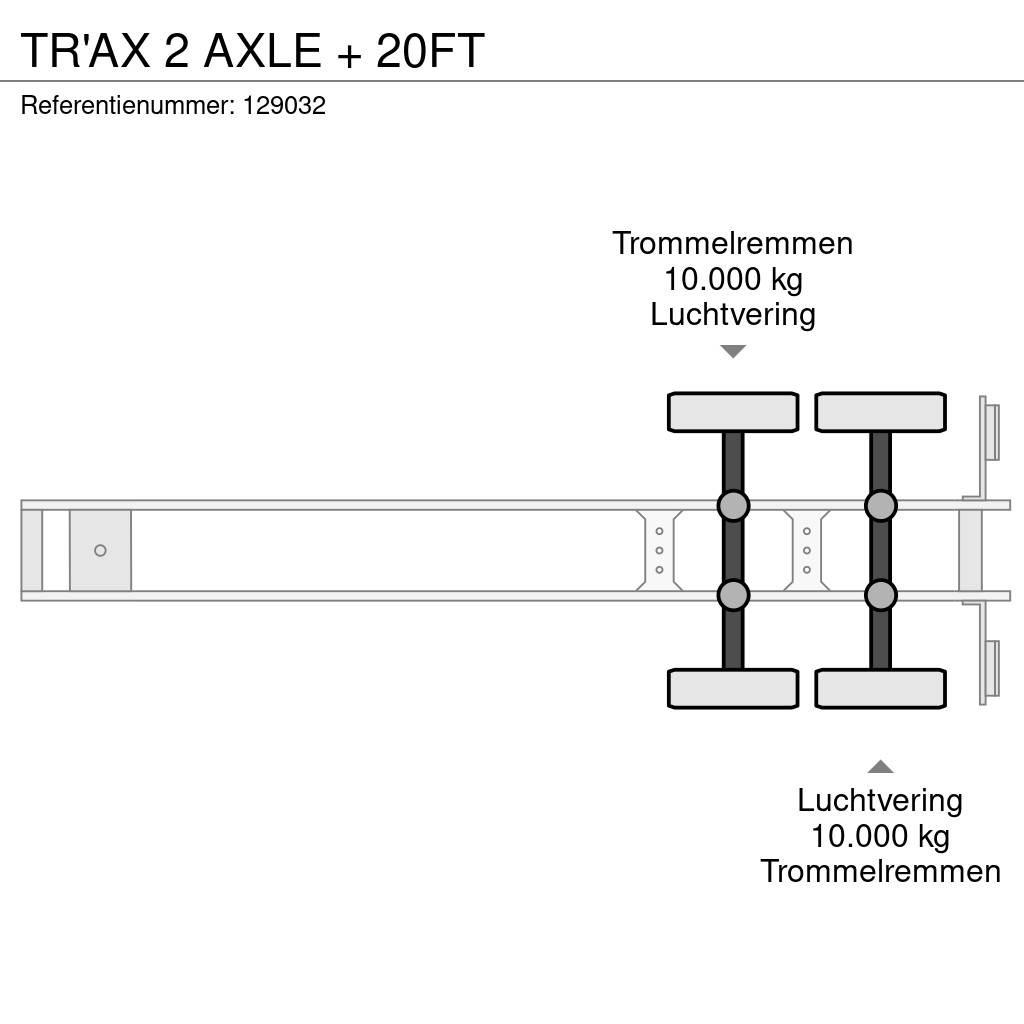  TR'AX 2 AXLE + 20FT 컨테이너 세미 트레일러