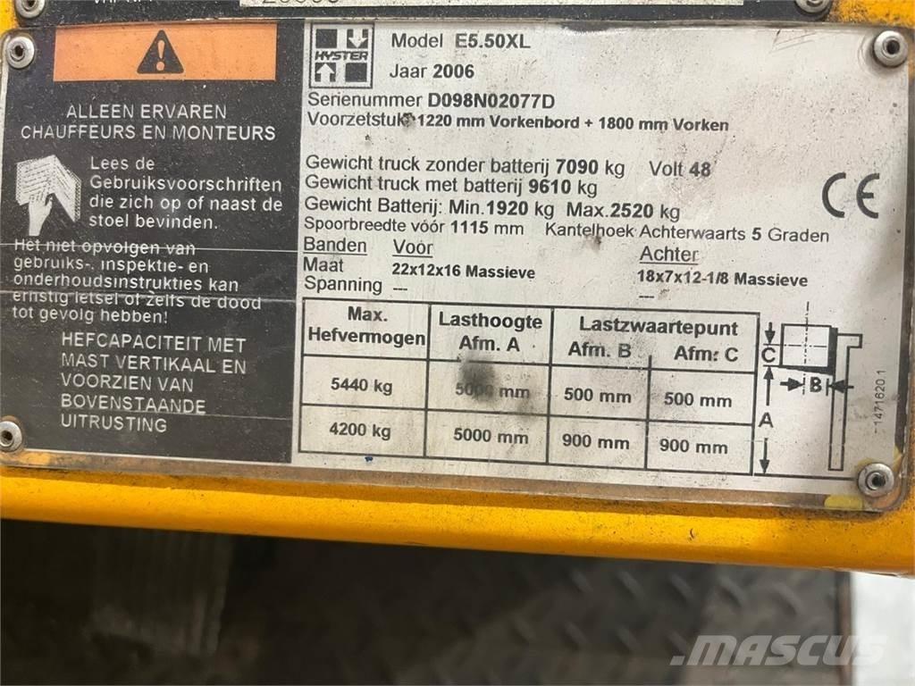 Hyster E5.50XL 전동 지게차