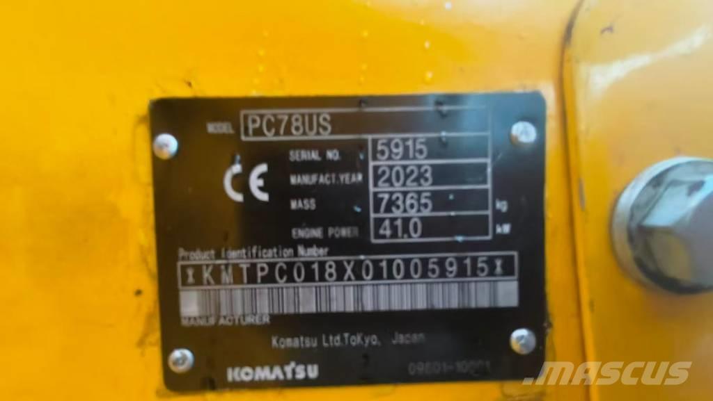 Komatsu PC 78 US 소형 굴삭기 7톤 미만