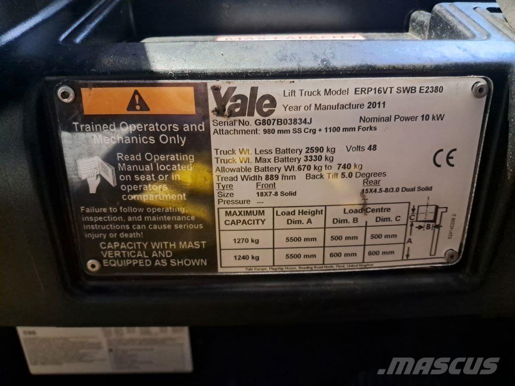 Yale ERP16VT 전동 지게차