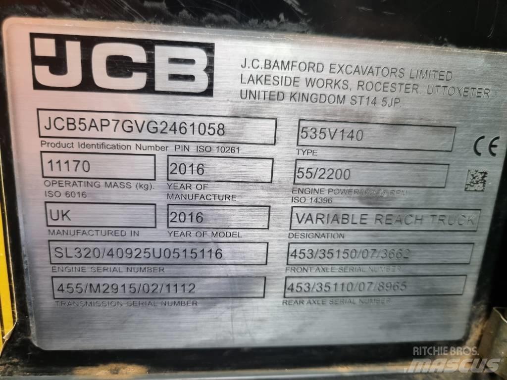 JCB 535-140 Hiviz 텔러 핸들러