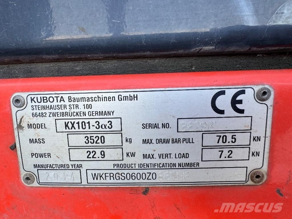 Kubota KX 101-3 A 3 소형 굴삭기 7톤 미만