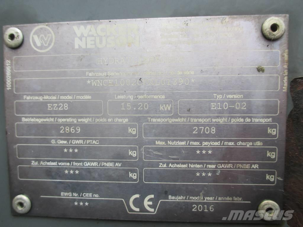 Wacker Neuson EZ 28 소형 굴삭기 7톤 미만