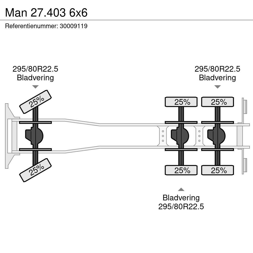 MAN 27.403 6x6 새시 운전실 트럭