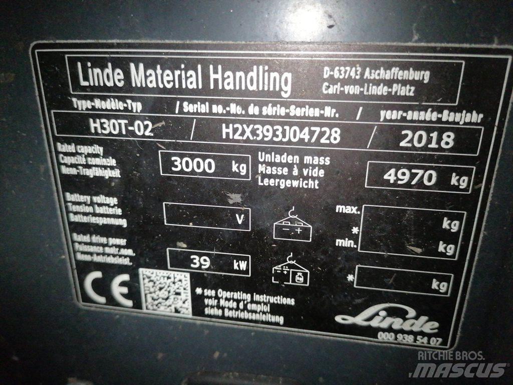 Linde H30T-02 LPG 지게차