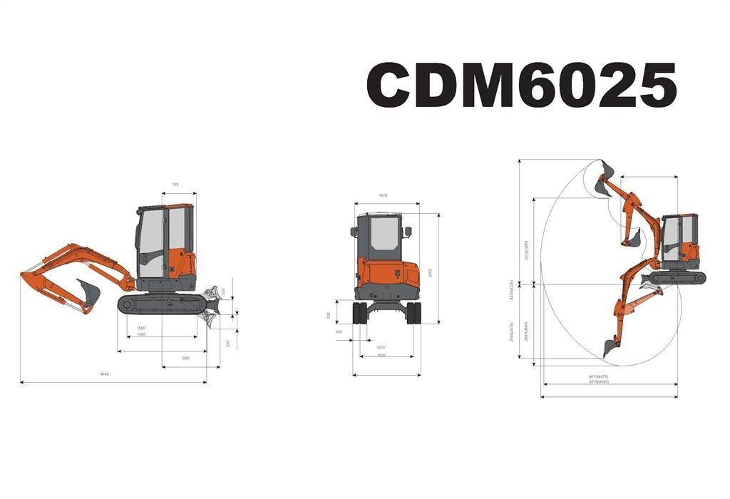 Lonking CDM6025 소형 굴삭기 7톤 미만