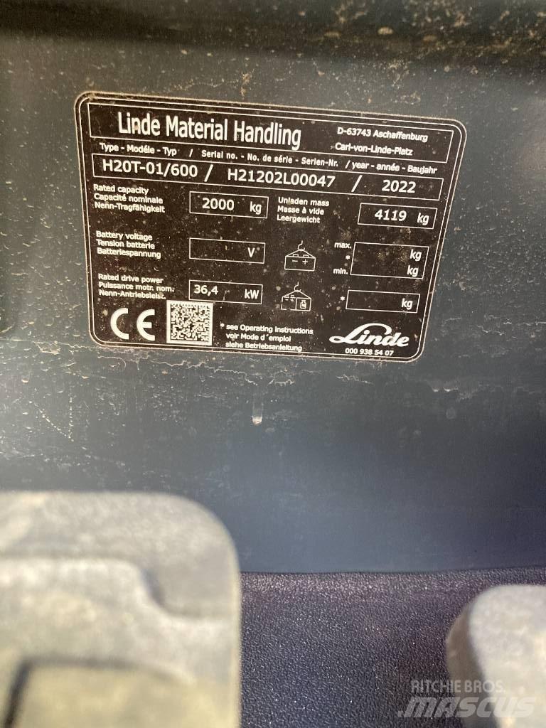Linde H20T600/1202 LPG 지게차