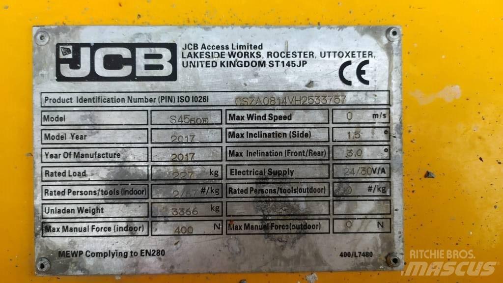 JCB S4550E 가위형 리프트