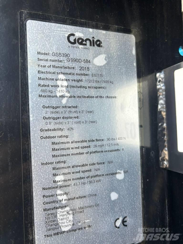 Genie GS 5390 RT 가위형 리프트