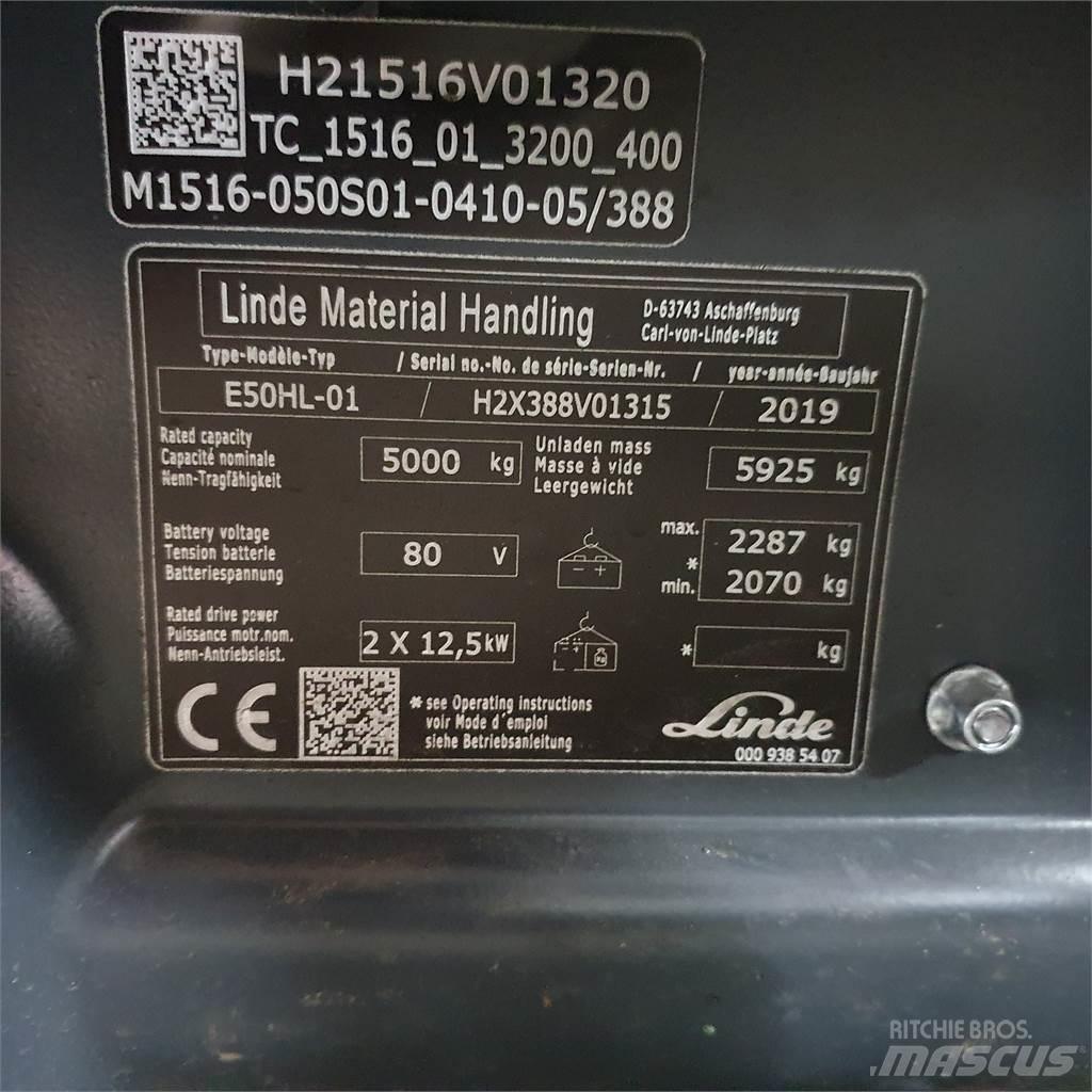 Linde E50HL 전동 지게차