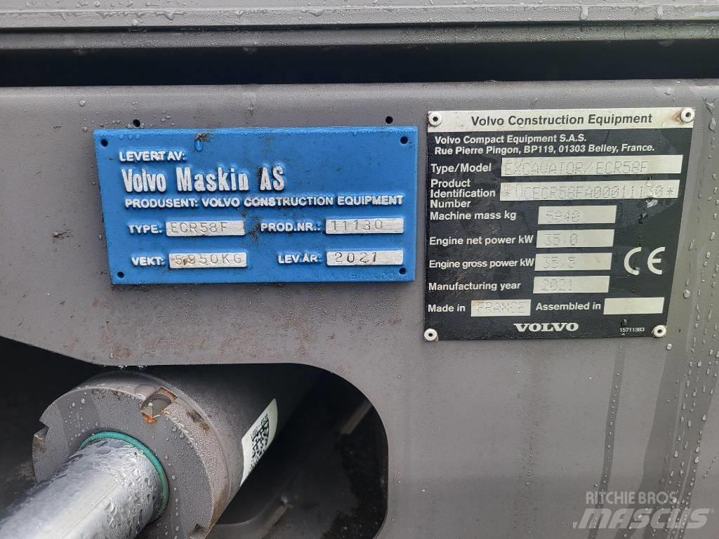 Volvo ECR58F 중형굴삭기 7톤-28톤