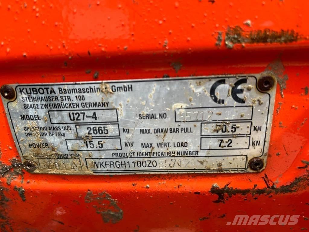 Kubota U 27-4 소형 굴삭기 7톤 미만