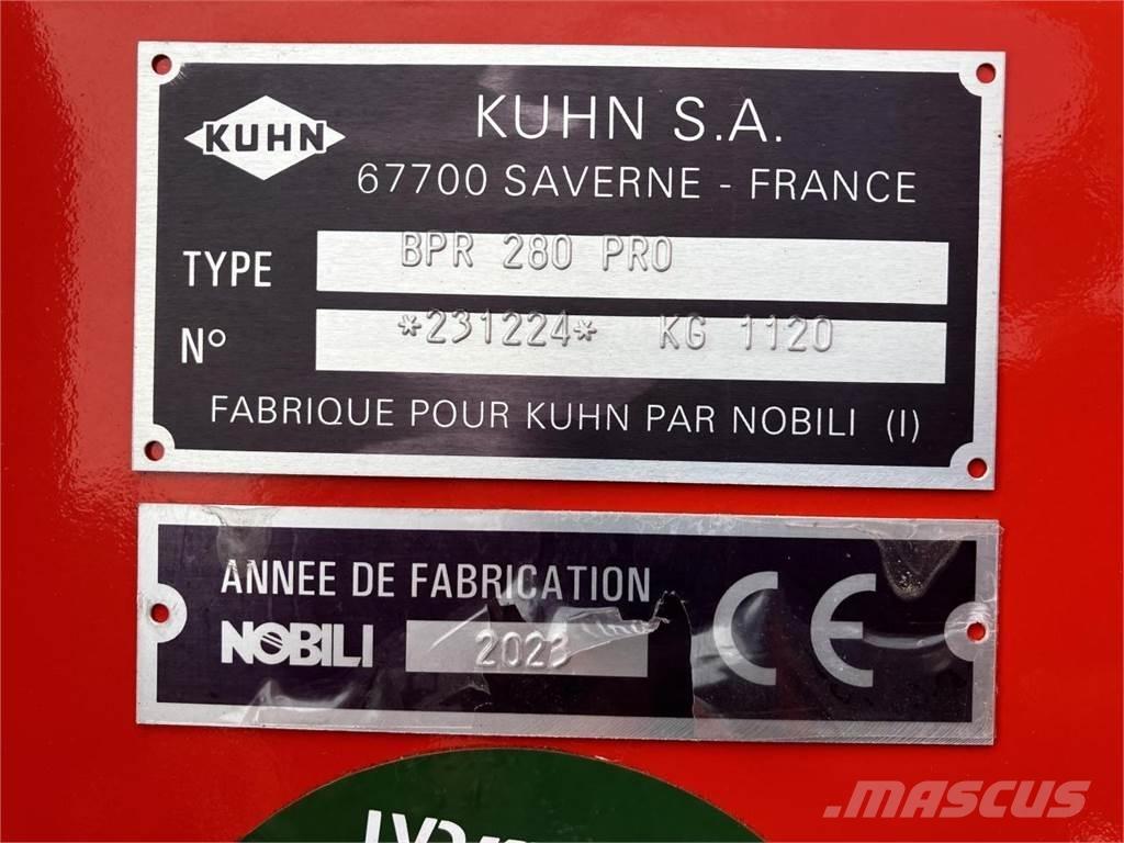 Kuhn BPR 280 Pro 목장 제초기 및 토퍼