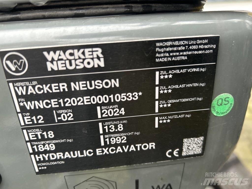 Wacker Neuson ET18 대형 굴삭기 29톤 이상