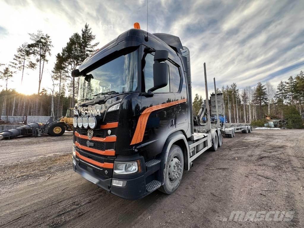 Scania R 650 Ekipage 목재 트럭