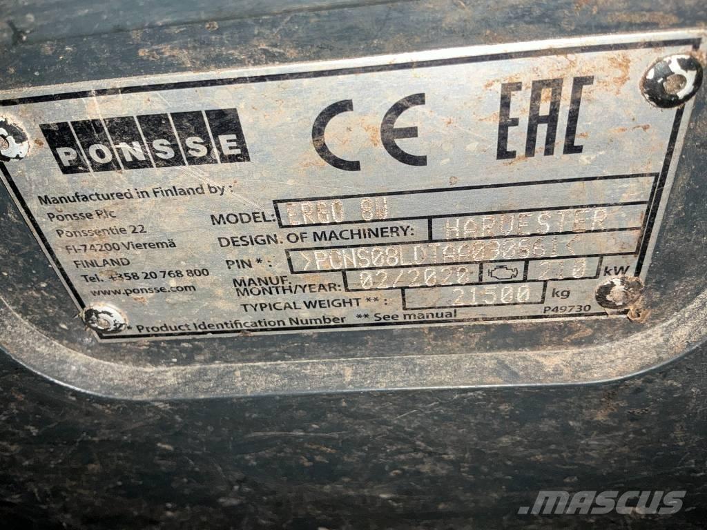Ponsse ERGO 8W 원목 하베스터