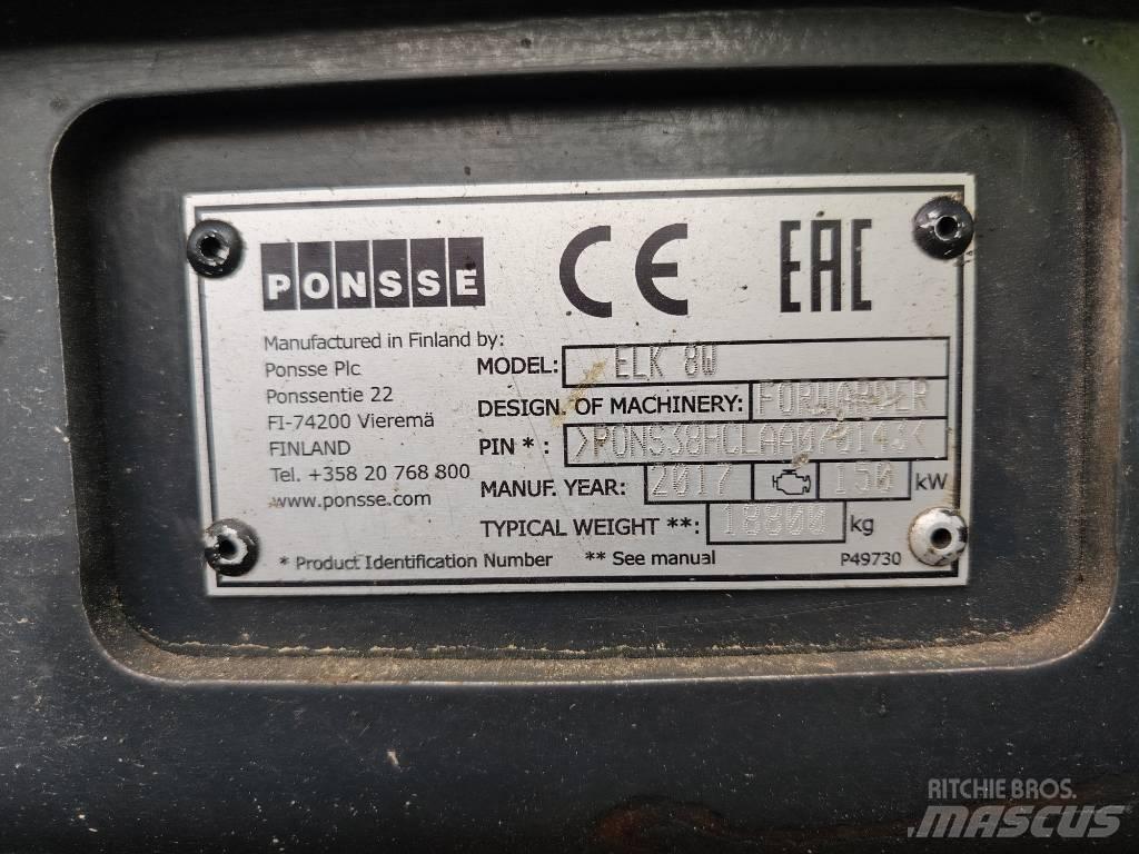 Ponsse Elk 8W 원목 포워더