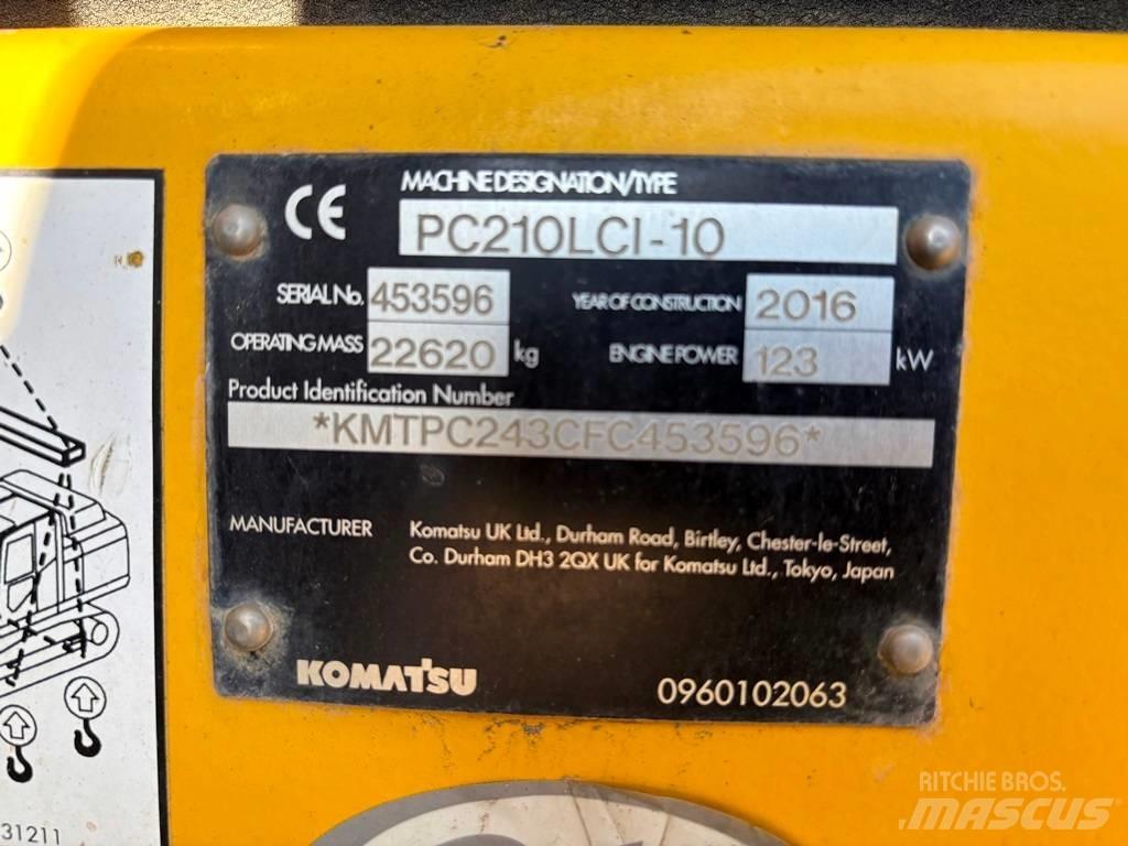 Komatsu PC 210 LC-10 대형 굴삭기 29톤 이상