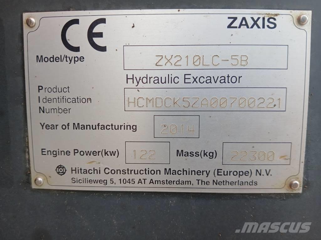 Hitachi ZX 210 LC-5B 대형 굴삭기 29톤 이상