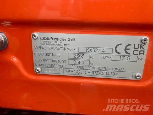 Kubota KX027-4 소형 굴삭기 7톤 미만