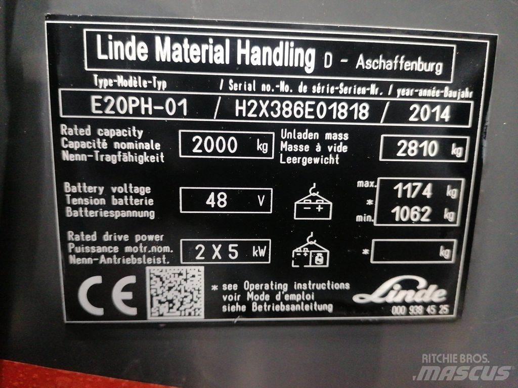 Linde E20PH-01 전동 지게차