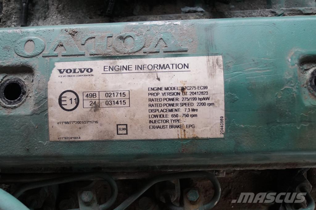 Volvo D7C 275 USED 엔진