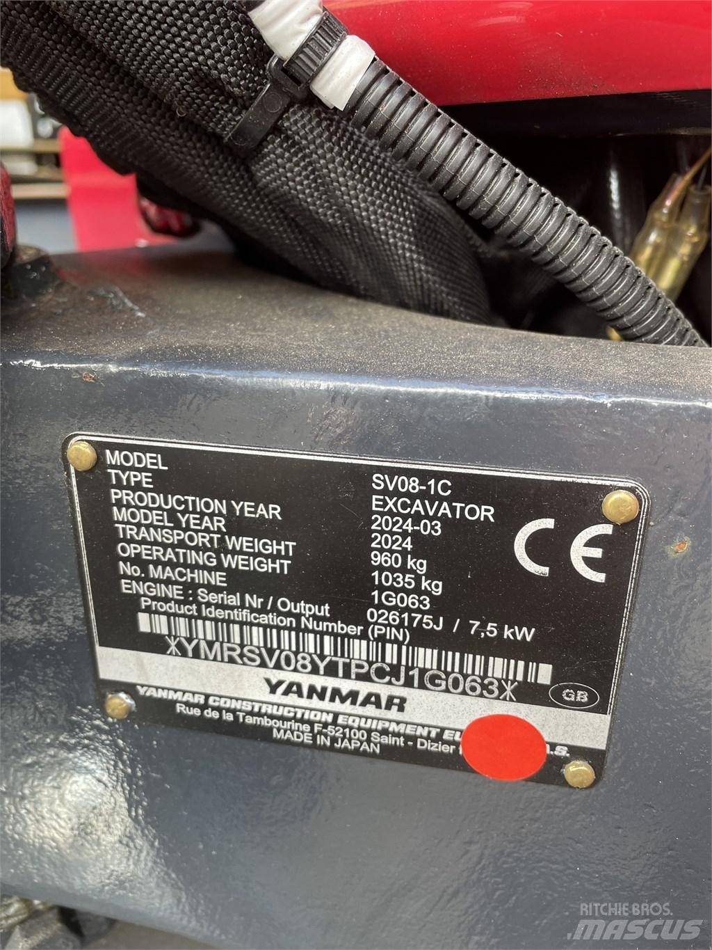 Yanmar SV 08 소형 굴삭기 7톤 미만