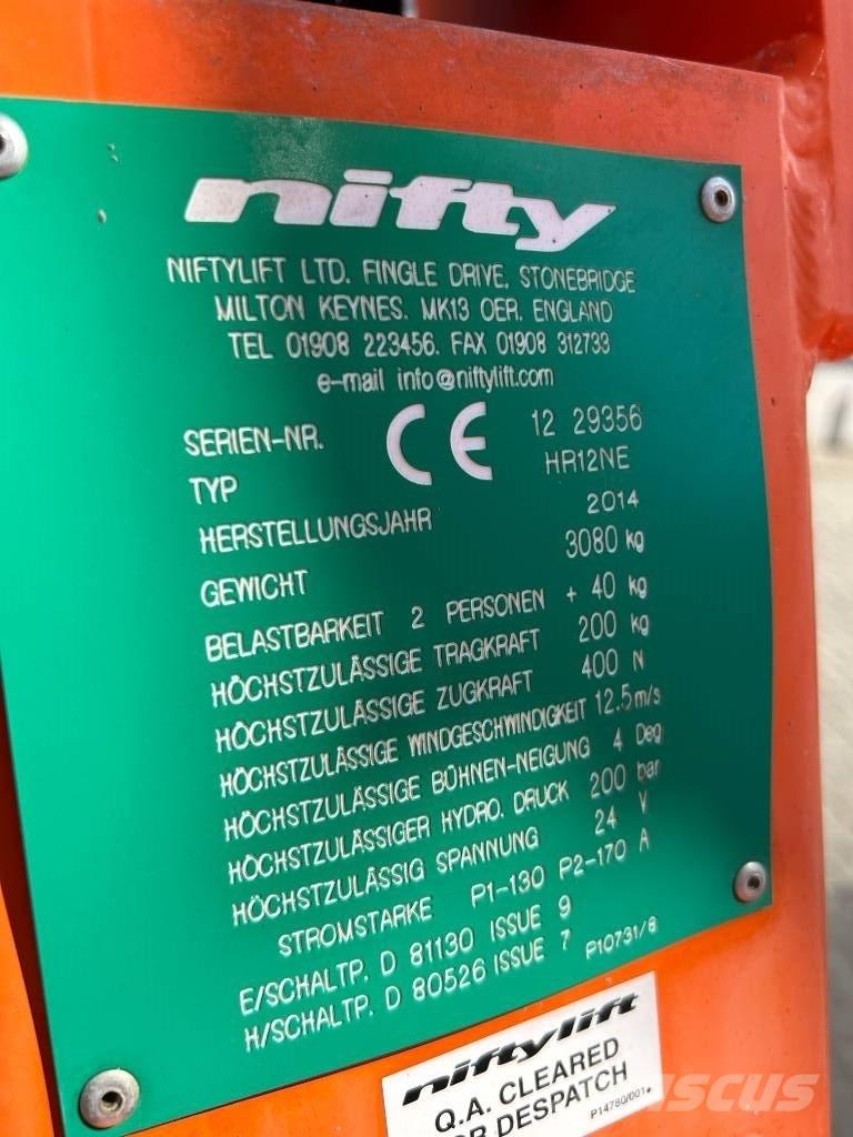 Niftylift HR 12 N E 관절형 전동이동 리프트