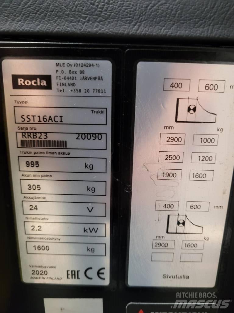 Rocla SST16 ACI 보행식 리치 지게차