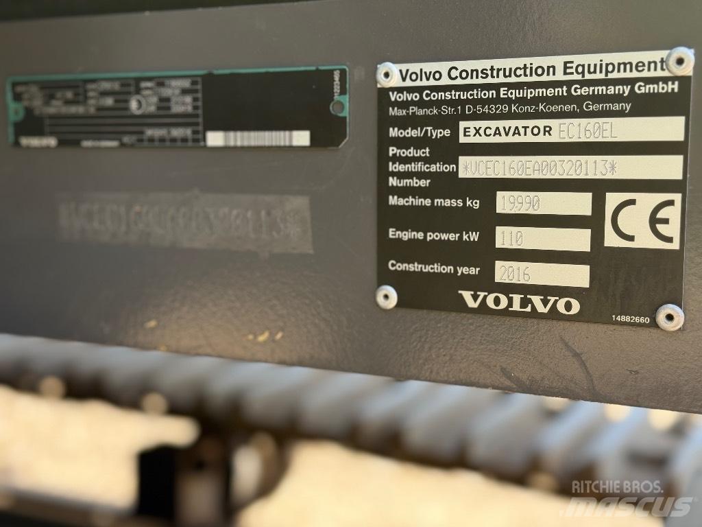 Volvo EC 160 EL 대형 굴삭기 29톤 이상