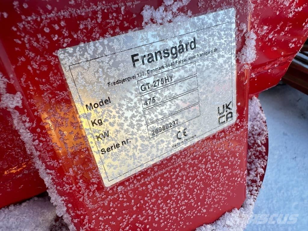 Fransgård GT 275 HY 제설 블레이드 및 제설기