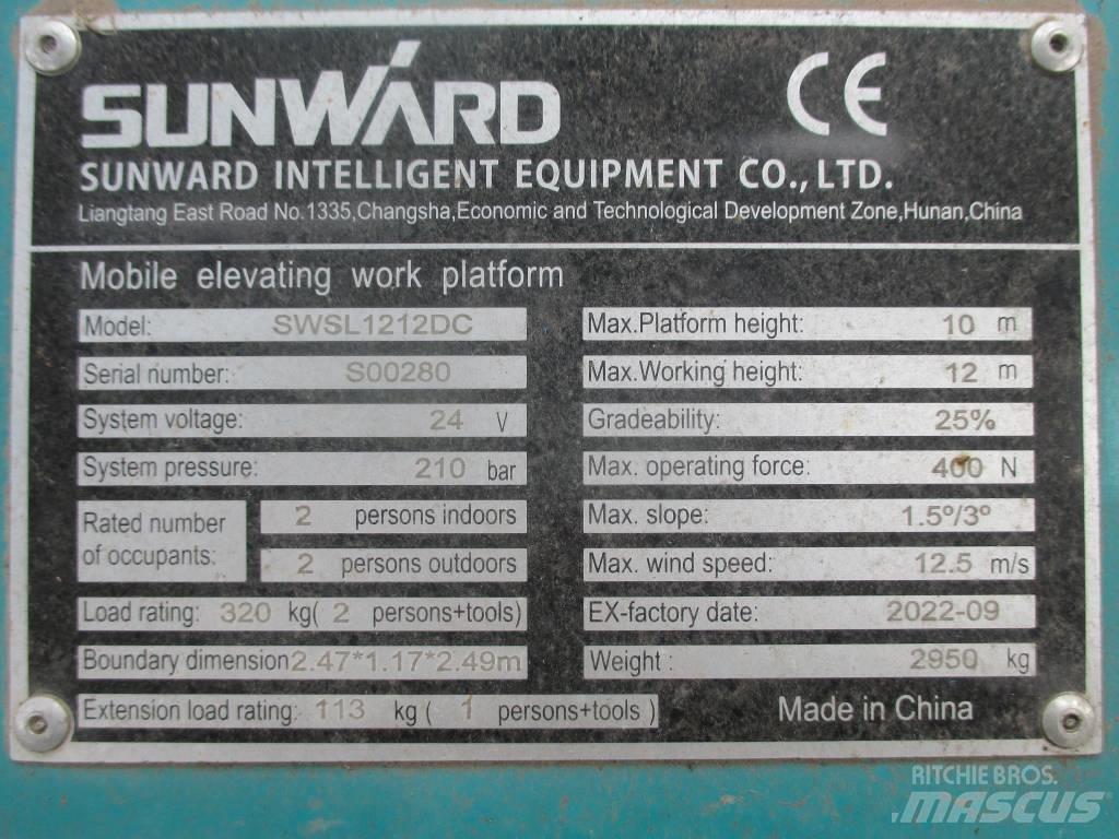 Sunward SWSL 1212 DC 가위형 리프트
