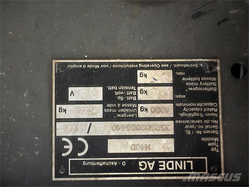 Linde H40D 디젤 지게차