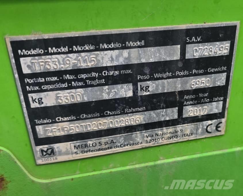 Merlo TF 33.9-115 디젤 지게차