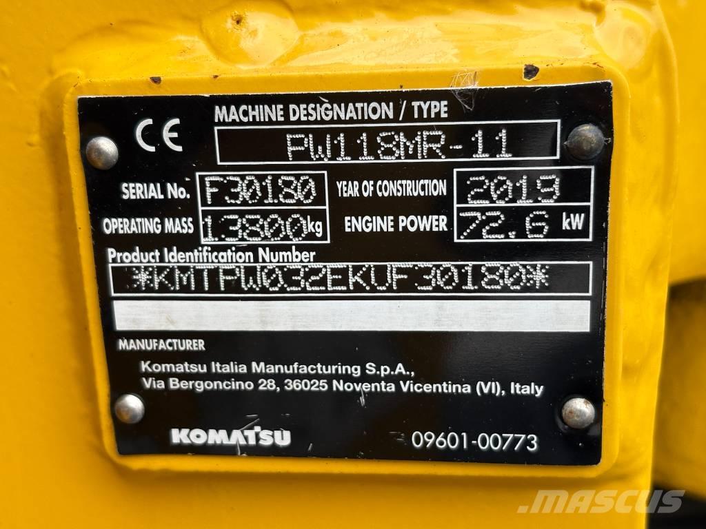 Komatsu PW118-11  휠 굴삭기