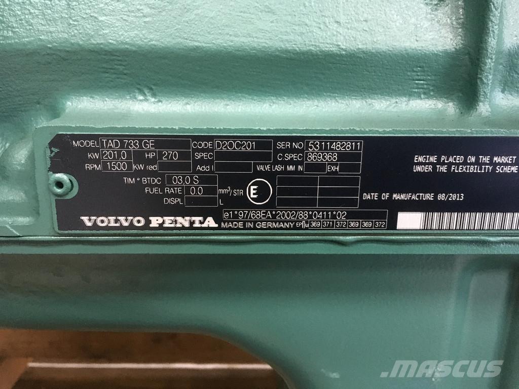 Volvo TAD733GE NEW 엔진