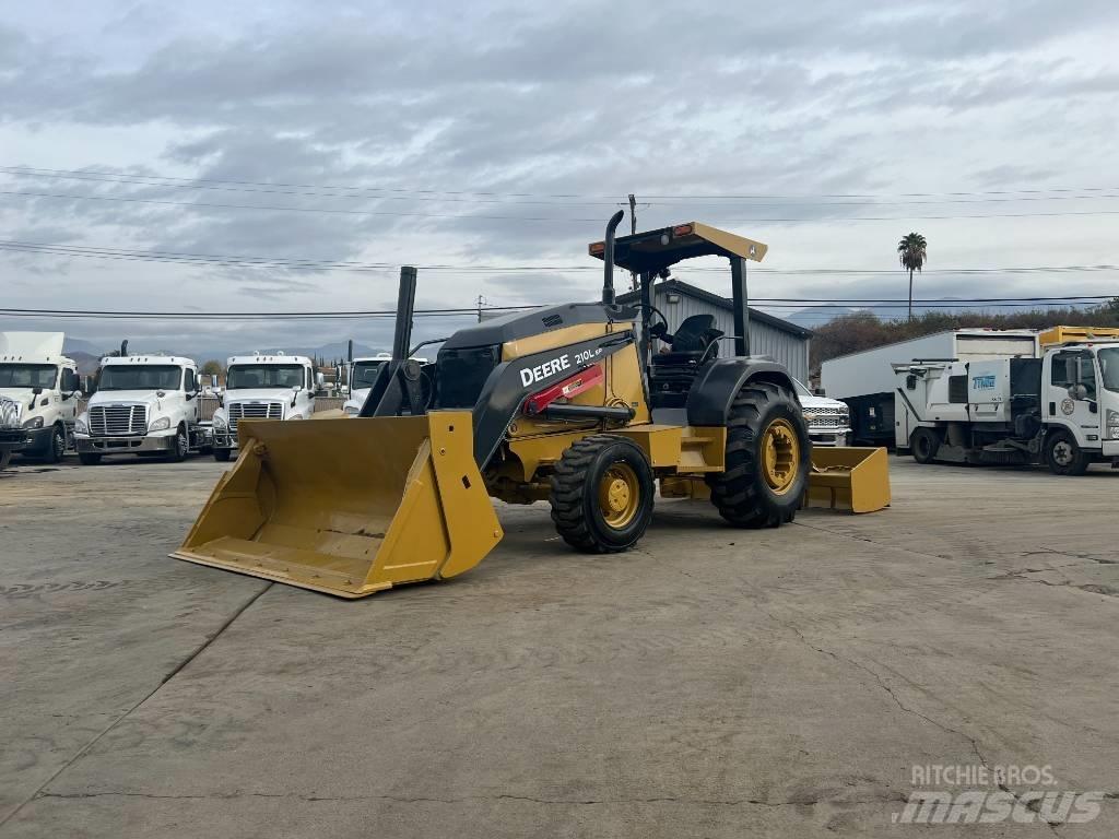 John Deere 210L EP 프론트 로더 및 굴착기