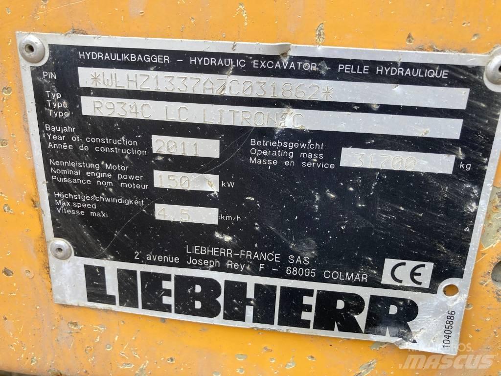 Liebherr R 934 C 대형 굴삭기 29톤 이상