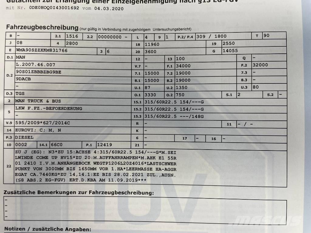 MAN TGS 35.420 트랙터 유닛
