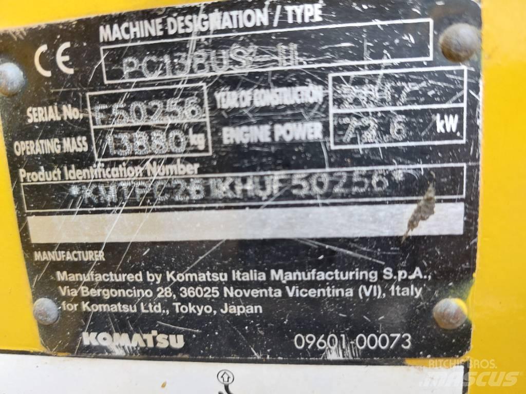 Komatsu PC138US-11 대형 굴삭기 29톤 이상