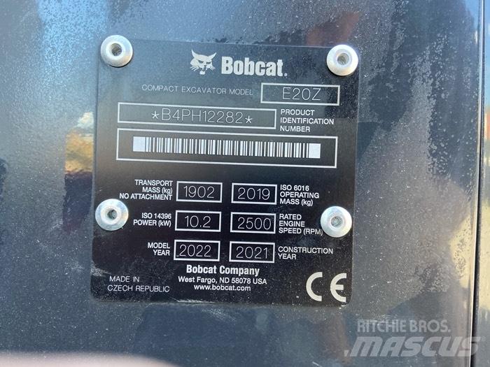 Bobcat E20z 소형 굴삭기 7톤 미만
