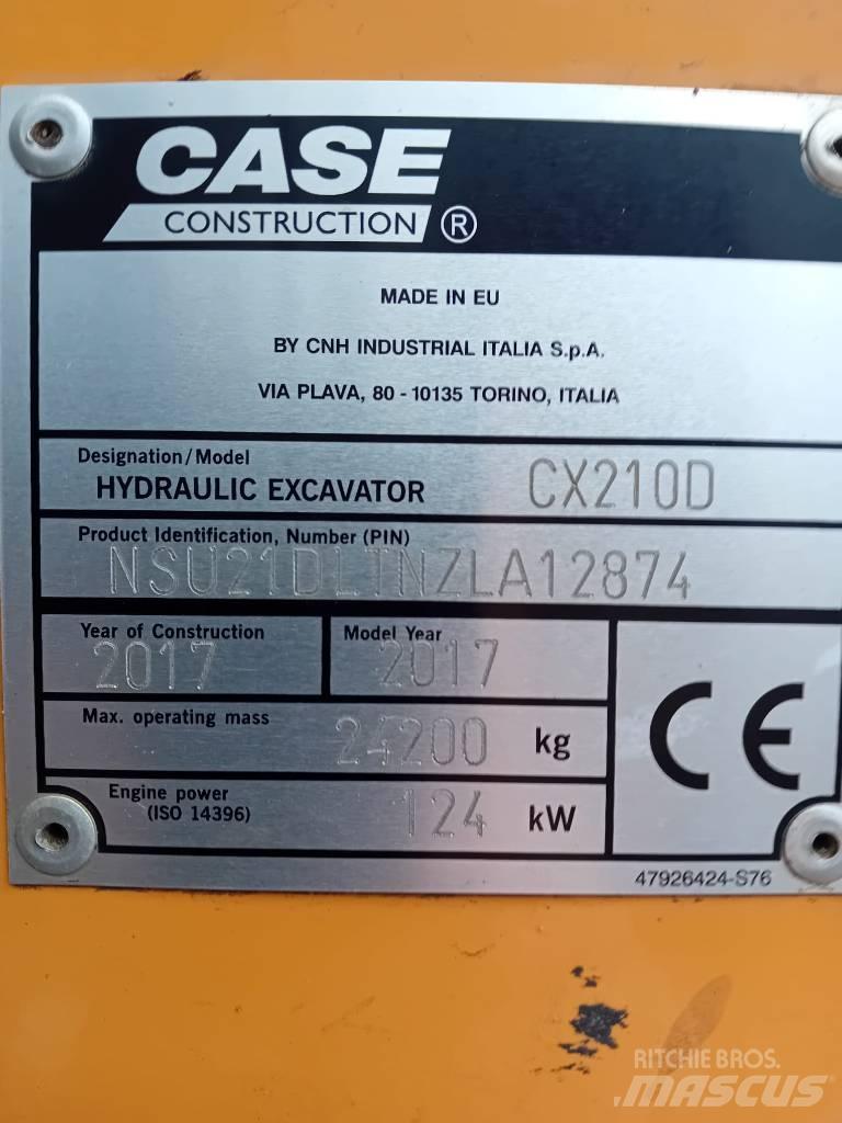 CASE CX 210 D 대형 굴삭기 29톤 이상