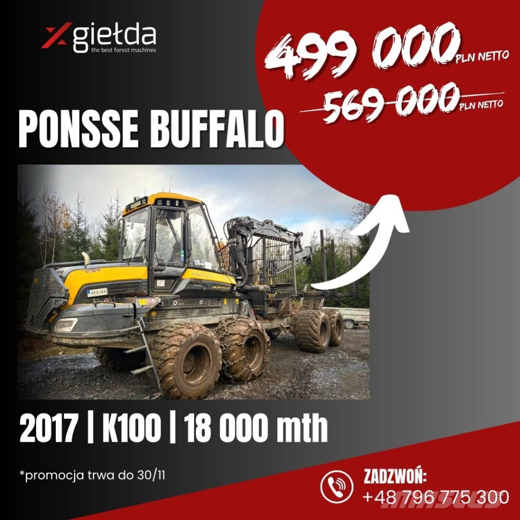 Ponsse Buffalo 원목 포워더