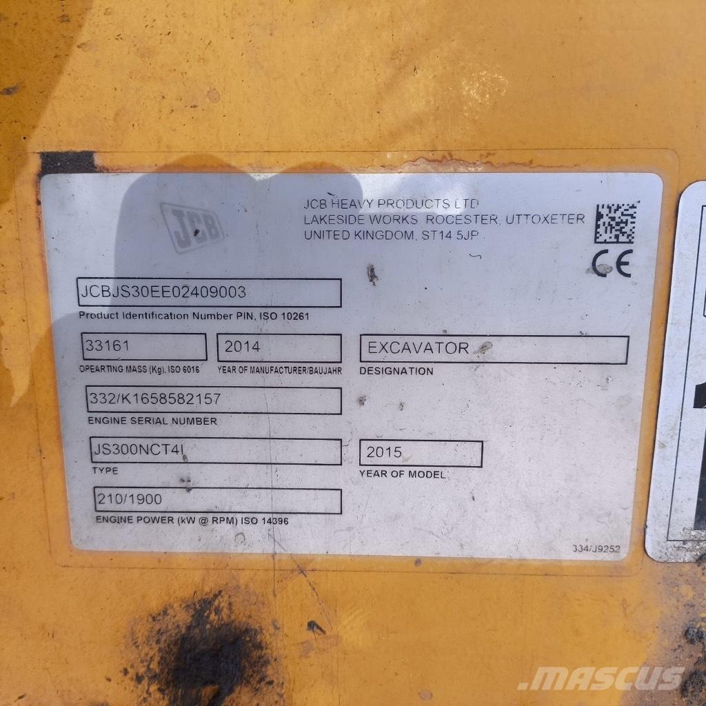 JCB JS 300 대형 굴삭기 29톤 이상