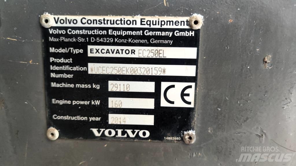 Volvo EC 250 EL 대형 굴삭기 29톤 이상