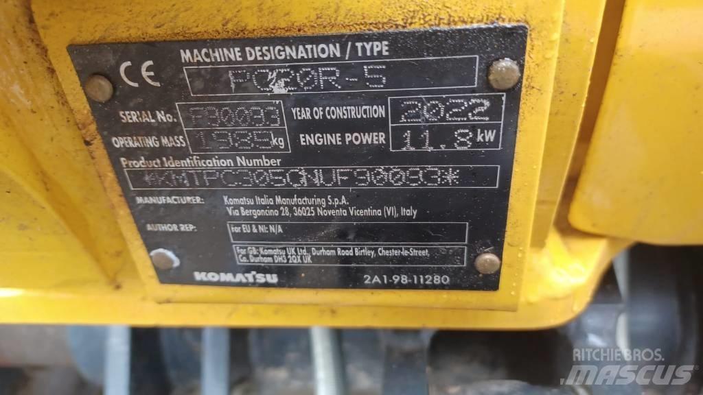 Komatsu PC 20 MR-5 소형 굴삭기 7톤 미만