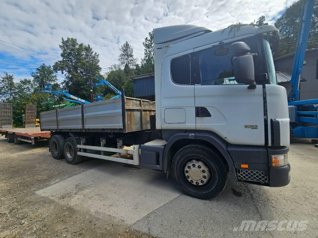 Scania 114 G 380 플랫베드/드롭사이드 트럭