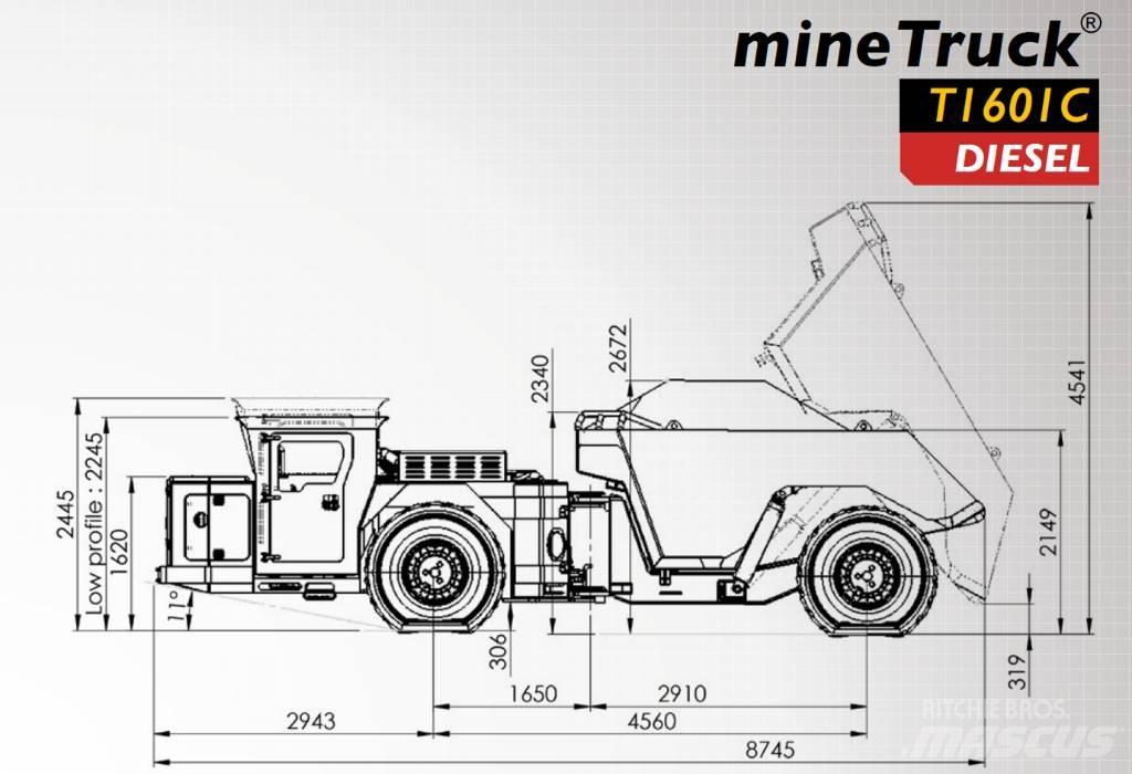  Aramine T1601C 지하 광산용 트럭